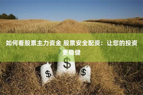 如何看股票主力资金 股票安全配资：让您的投资更稳健