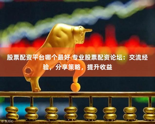 股票配资平台哪个最好 专业股票配资论坛：交流经验，分享策略，提升收益